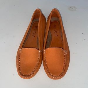 Handmade Orange Loafers